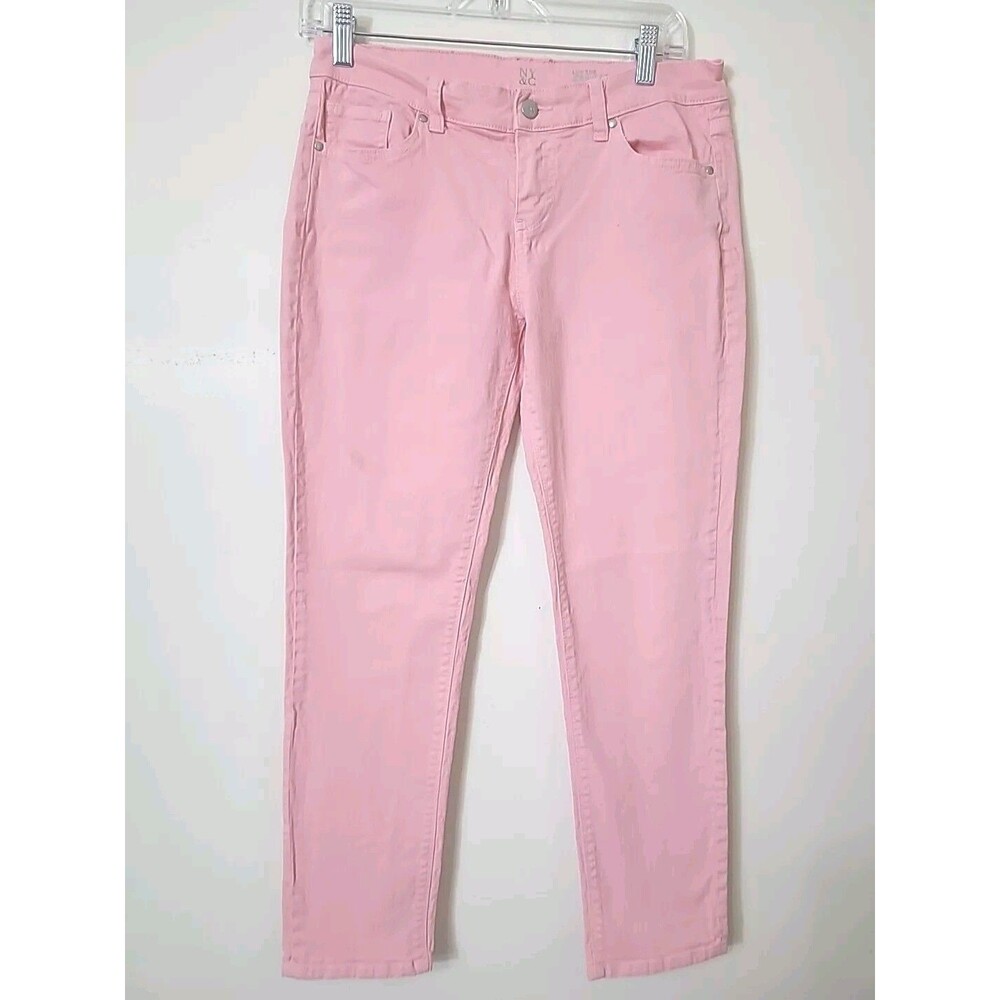 NY&Co Low Rise Skinny Ankle Jeans Womens Size 6 PInk (flaw)